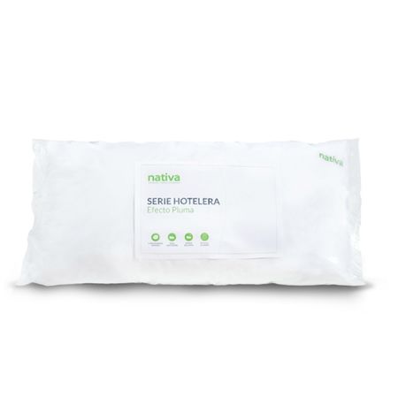 Almohada Fibra Siliconada 0.70 X 0.50 Mts Efecto Pluma