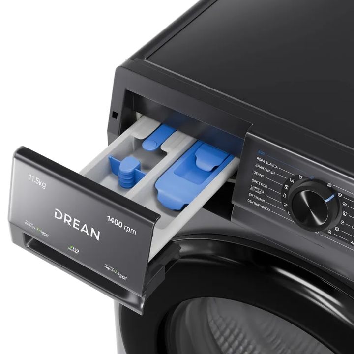 Lavarropas automatico DREAN LFDR1114ISG0 inverter carga frontal 11.5 kg 1400 rpm gris - Vista 2