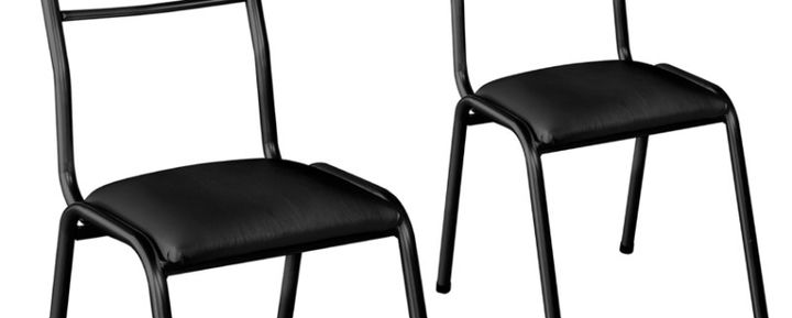 Silla Apilable Muebles Aimaretti Negro X2 - Vista 2