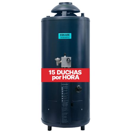 Termotanque a Gas Eskabe Alta Recuperacion Salida Vertical Acquapiu Hybrid4 H800