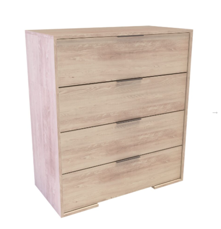 Comoda Reflex 4 Cajones 90x80x40 Dld02pc Pino Cascina Delos
