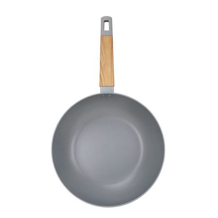 Wok 28cm Antiadherente Gris Larhaus Scandi Grey Aluminio Gris