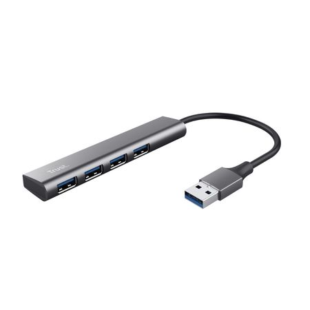 Hub USB 3.1 Trust Halyx 4 Puertos Gris