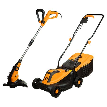 Cortadora Césped 1300W + Bordeadora Eléctrica 600W Lusqtoff