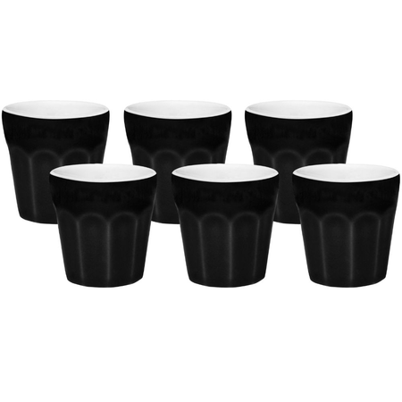 SET X 6 VASOS DE CAFE 90 CC NEGRO OXFORD