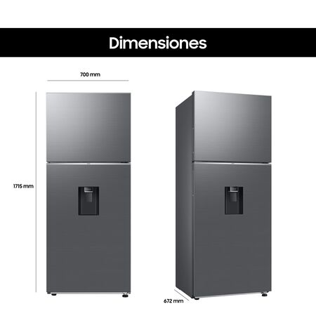 Heladera Samsung RT38CG6720S9 Inverter 384 L Inox Dispenser
