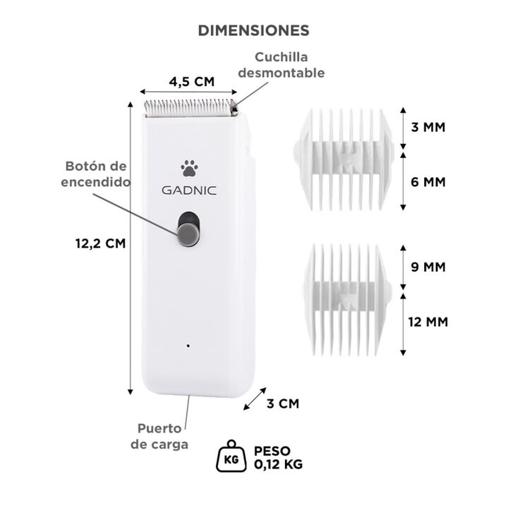 Maquina Para Rasurar Perros Gatos Gadnic + Accesorios de Aseo - Vista 6