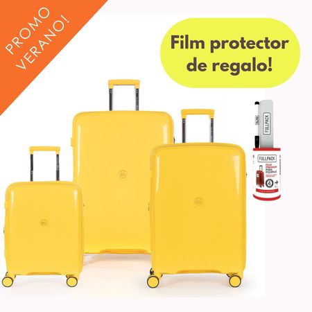 Set x 3 Valijas Urbano Rgidas Expandibles Amarillas
