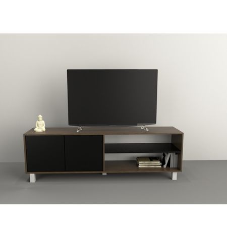 Mesa De Tv-Lcd-Led 75" Tables Cod: 4100 Nogal-Negro