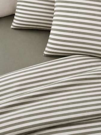 Sabanas LINES 4 piezas 2 1/2 pz rayada Gris