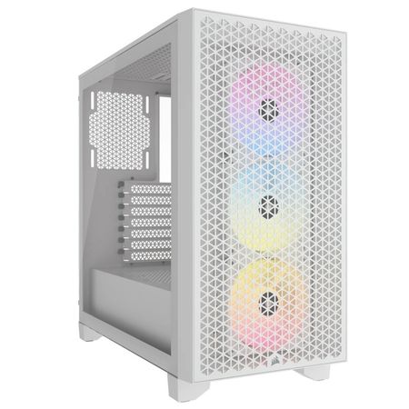 Gabinete Corsair 3000D RGB Airflow TG Mid-Tower White