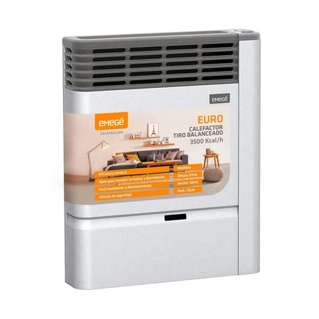 Calefactor Emege Euro 3500 KCAL TB Tiro Balanceado Multigas