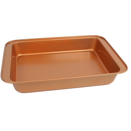 Asadera cobre rectangular antiadherente Hudson