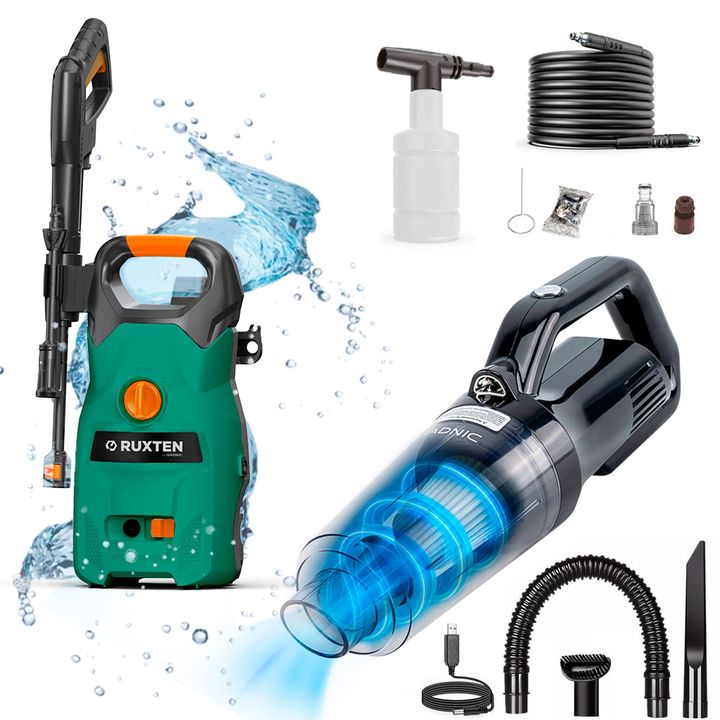 Kit Hidrolavadora Gadnic eléctrica 1400W Mas Aspiradora de Mano Gadnic Portátil Auto Hogar 120W - Vista 1