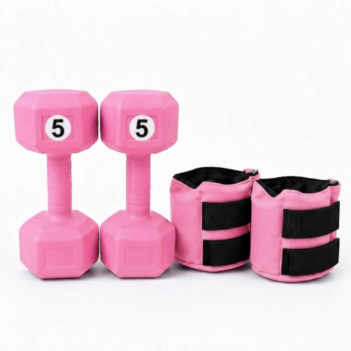 Combo Par de Mancuernas 5 kg + Par de Tobilleras 3 kg - Vista 4