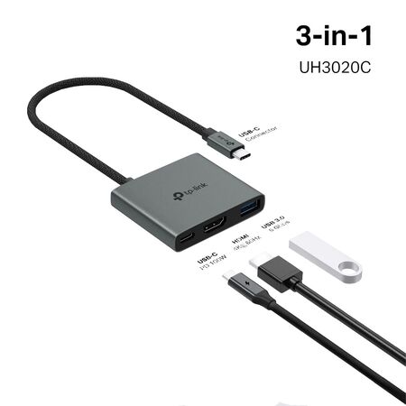 Hub Tp-Link Uh3020C 3X1 Usb-C A Hdmi/Usb3.0/Usb-C