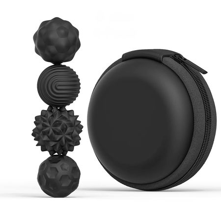 Bolas Sensorial-magnetica-silicona Antiestres Estuche X4 S Negro