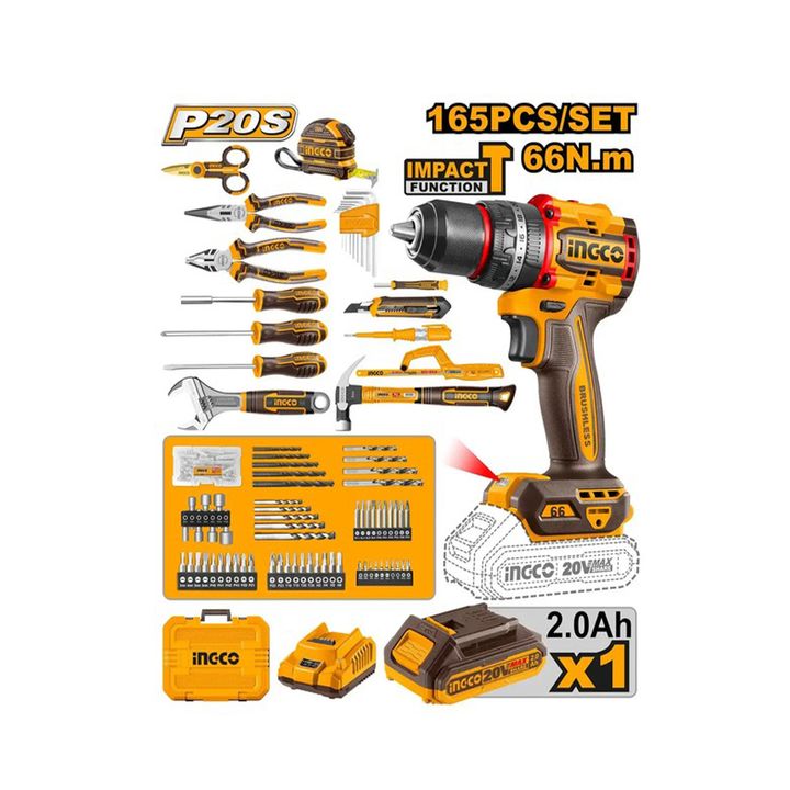 SET TALADRO 66NM + ACCESORIOS INDUSTRIAL INGCO HKTHP41662-4 - Vista 2