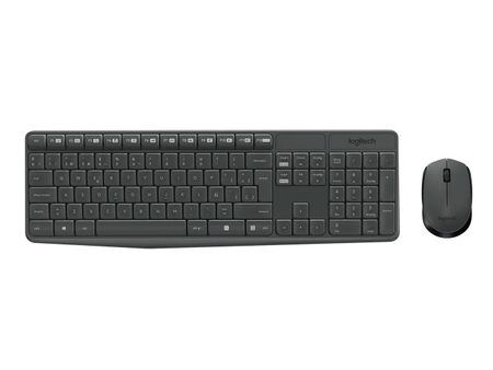Teclado y Mouse Logitech Wir MK235 Grey 920-007901