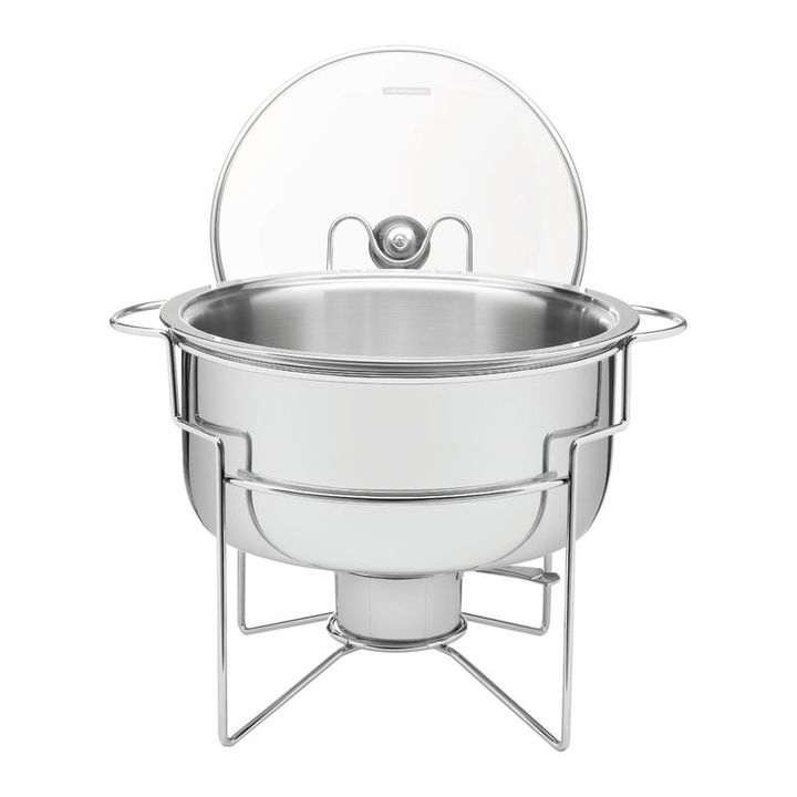 Chafing Redondo Tramontina Acero Inoxidable Con Brasero 7 Lt - Vista 1