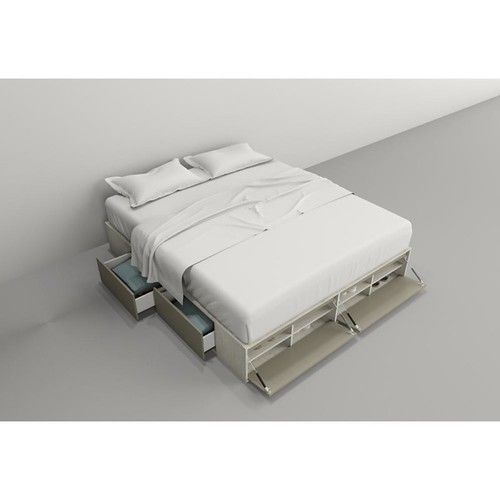 Box de Cama DS Home 2,00 m 4 Cajones 2 Puertas Nevado Gris 203x33x202 cm - Vista 1