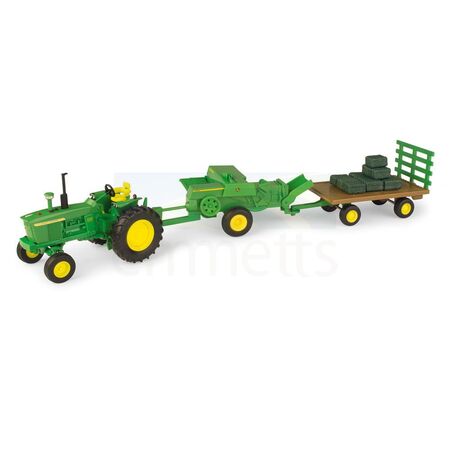 TRACTOR CON ENFARDADORA Y ACOPLADO HAYING SET JOHN DEERE