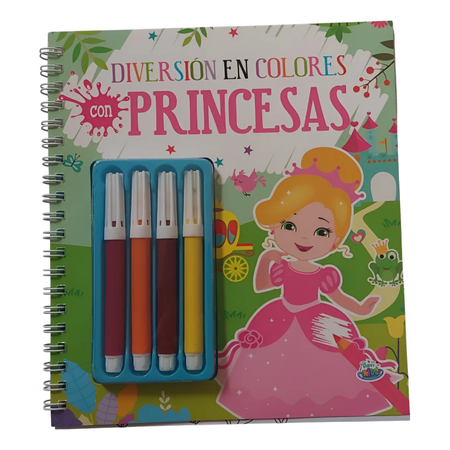 Diversión En Colores Con Princesas Bk-346