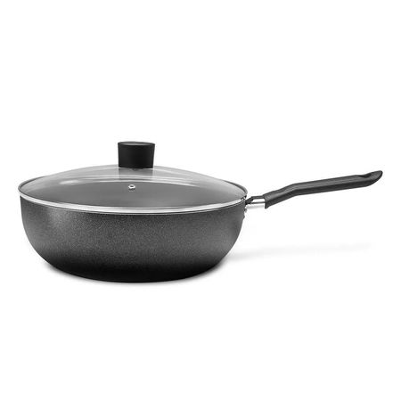 Wok c/ Tapa 24 cm Negro Brinox ( 7190/466)