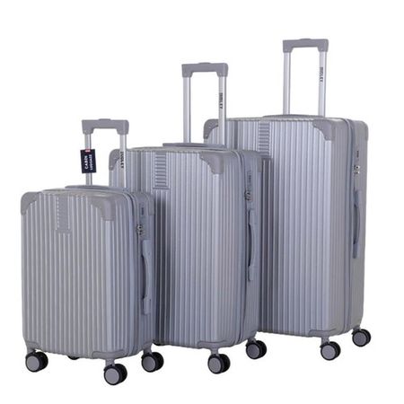 Set 3 Valijas Dudley Fibra Rigida ABS+PP Plata (28"- 24"-20")