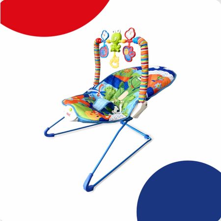 Mecedora Reposera Bebesit Con Música Y Vibración 8203-C Azul
