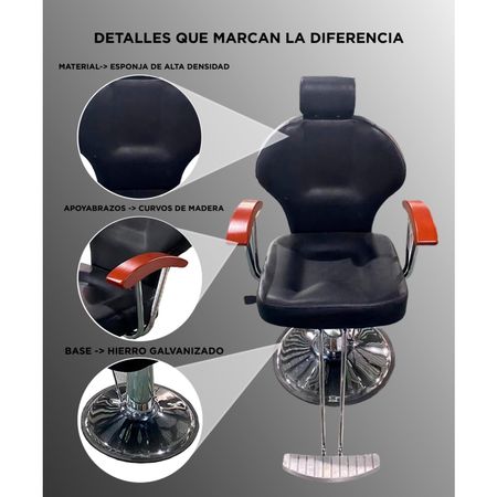Sillon Barbero Hidráulico Peluquería Gadnic BR33 Vintage 