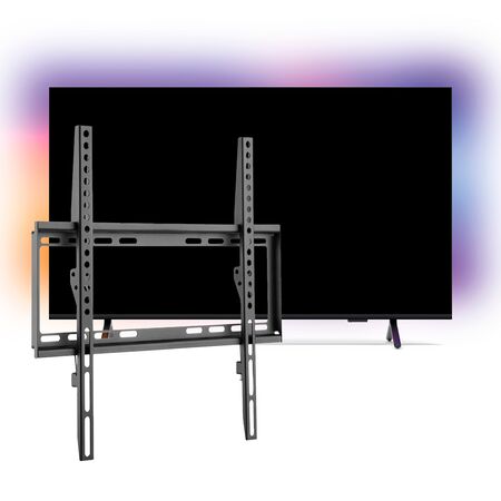 Tv Led Philips 55" Qled 4K Titanos Ambilight + Soporte Tv Led Fijo