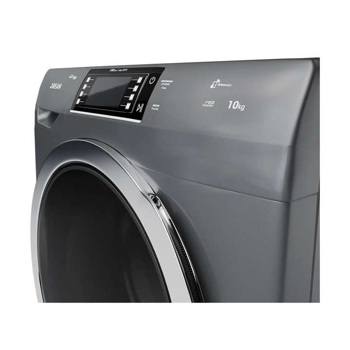 Lavarropas Drean 10kg carga frontal1200rpm inverter con wifi gris - Vista 2