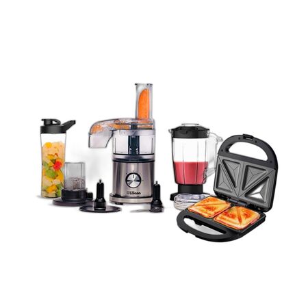 Combo Procesadora Liliana AM115 400W 7 en 1 + Sandwichera AS989 850W
