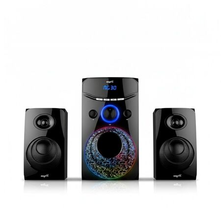 PARLANTE NISUTA MULTIMEDIA 2.1 CON LUZ RGB 15W (C:NEGRO NSPAM21L)