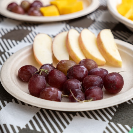 Set x 10 Plato Postre 18cm Descartable Biodegradable Reciclable Ecológico Aston