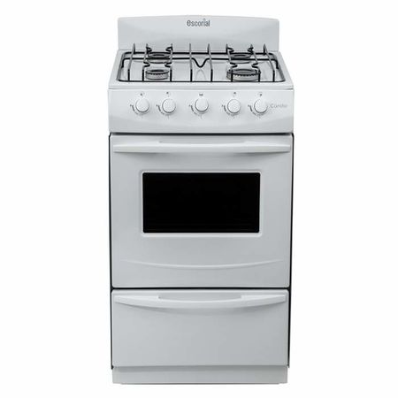 Cocina Escorial Candor S2 Gas NATURAL 4 Hornallas Blanca