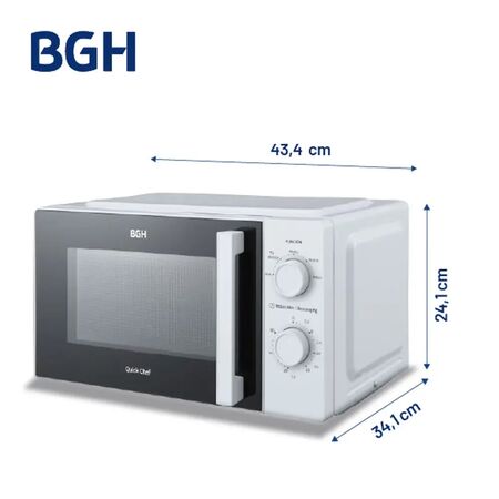 Microondas BGH 18 Litros Mecanico Blanco B118MB25