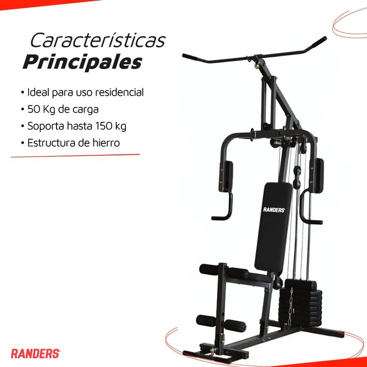 Multigimnasio Multigym Randers ARG-63140 50 Kg Reforzado - Vista 2