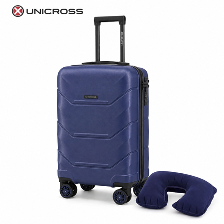 Valija Carry On Abs Unicross con almohada de cuello inflable