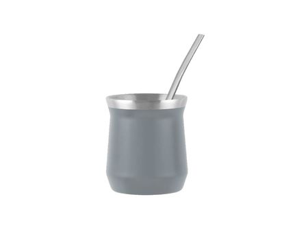 Mate Vaso De Acero Inoxidable Gris Hudson Gris Mate Vaso