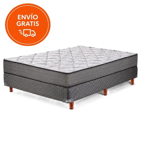 Sommier Y Colchon Piero Nova 190X140X25 Espuma Alta Densidad