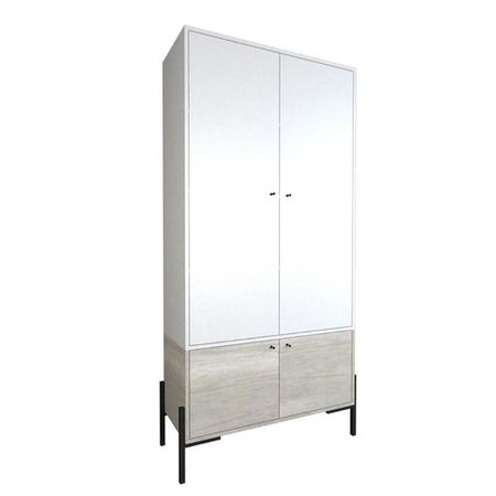 Estanteria Metalwood DS Home 4 puertas Everest Nevado Blanco 183x90x36 cm