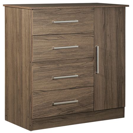 Comoda Chiffonier Dakota 1 Puerta 4 cajones Reforzada Maximo Fortaleza