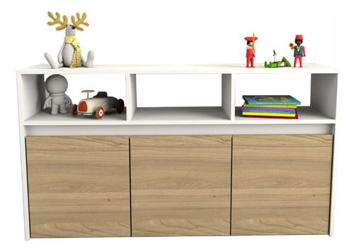 Juguetero Linea Home 3 Cajones Con Ruedas 3038 Olmo/Everest Tables - Vista 1