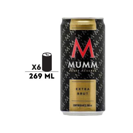 Espumante Mumm Cuvee Extra Brut Lata 269 ml Caja x 6