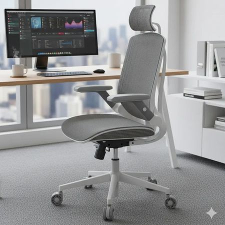 Silla Oficina Gamer Ergonomica Cougar Speeder One Blanca Blanco Tejido Mallado
