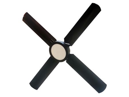 VENTILADOR NEGRO 4 PALAS CON PANEL LED 18W  CALIDO