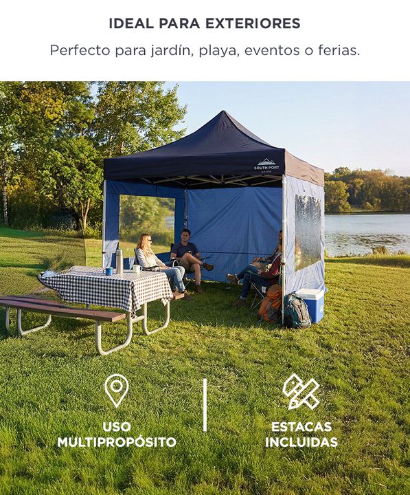 Gazebo Plegable Gadnic 3x3 Aluminio Estructura Hexagonal Impermeable - Vista 5