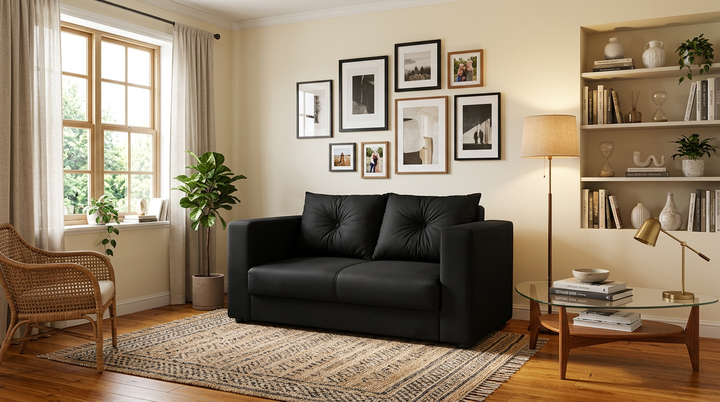 Sillon Yostin dos cuerpos color Negro - Vista 2